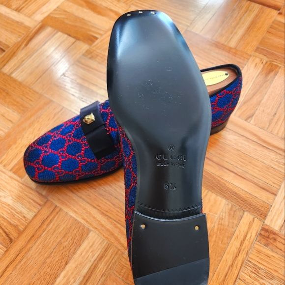 Gucci Lurex GG, Gold Tiger Evening Loafers, size 6.5 (fits large) - Picture 3 of 4